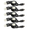 5pcs Micro USB to USB 2.0 Retractable Data Sync Charger Charging Cable Wire
