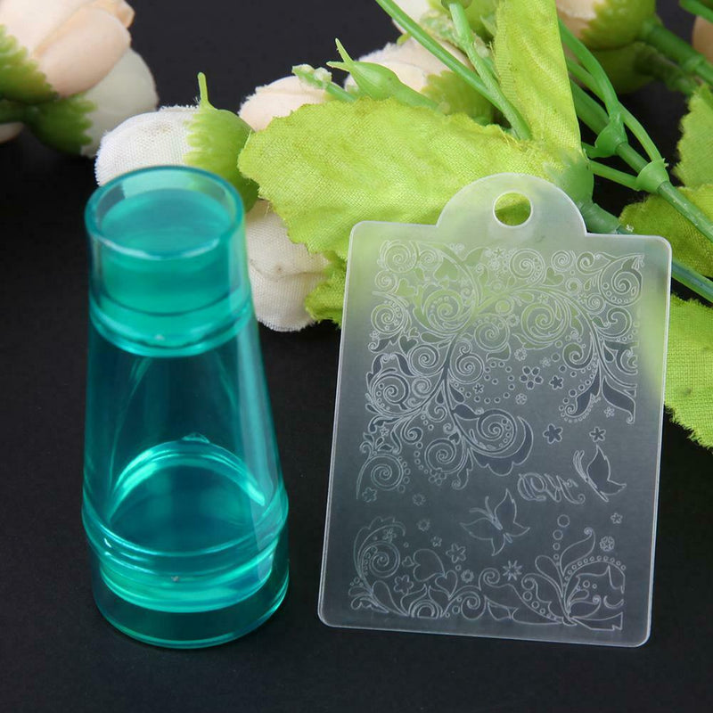 DIY Double Head Clear Silicone Nail Art Seal Stamper+Seal Template with Lid