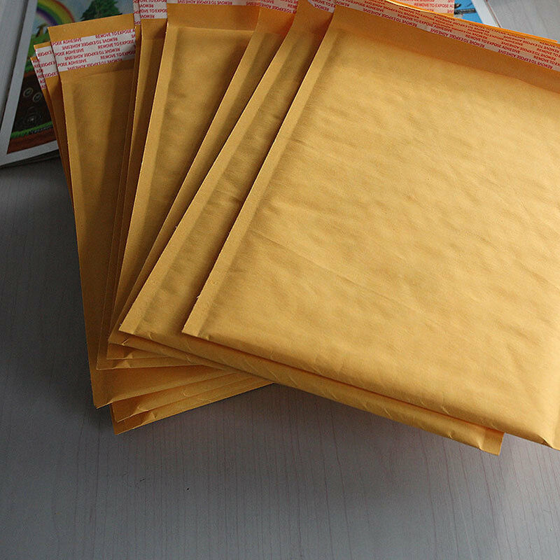 200*250+40mm Kraft Bubble Bag Padded  Envelopes Mailers  Yellow B jE