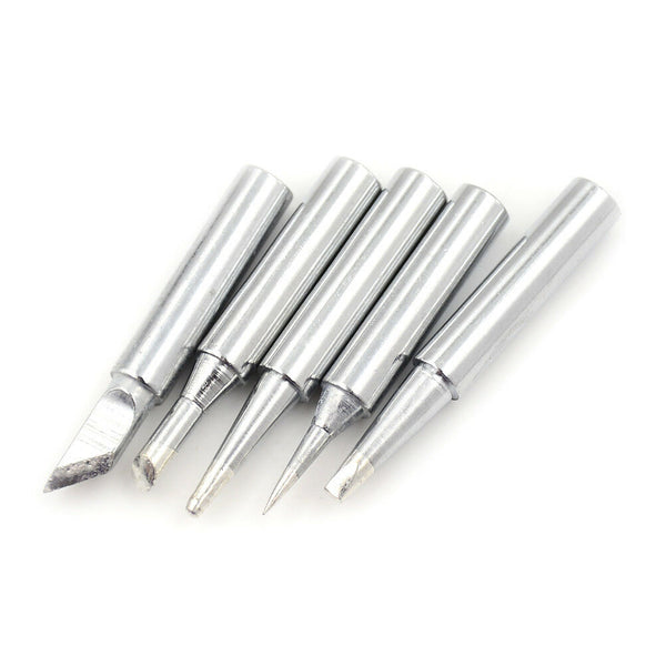 5pcs 936 Electric Brass Soldering Irons Tip Solder Station Conical Bevel Ti Ty