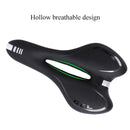Reflective Shock Absorbing Hollow Bicycle Saddle Mountain Bike Seat(Black)