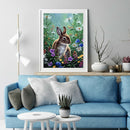 Rabbit 5D Full Round Drill Diamond Painting Crystal Mosaic Kits Wall Decor