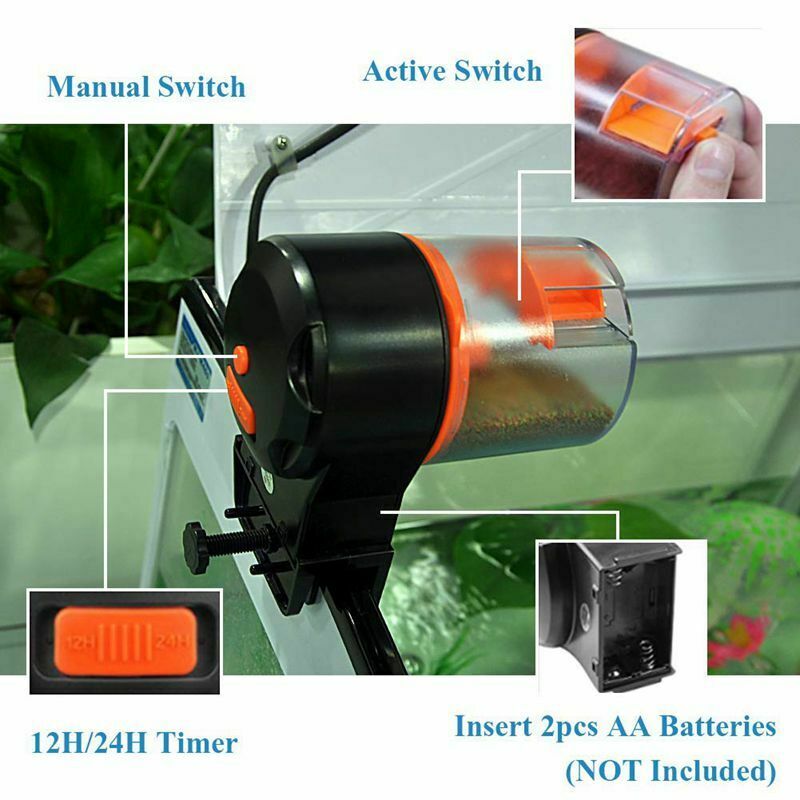 Automatic Fish Feeder,Aquarium Tank Timer Feeder Vacation Auto Fish Feeder  D9W2