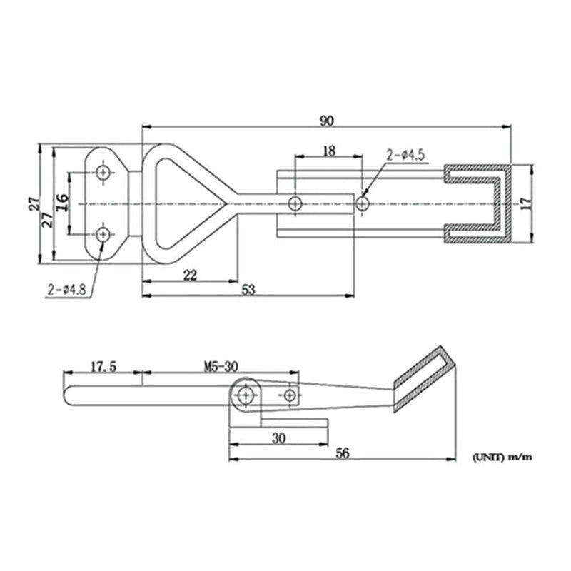 4pcs Case Chest 100kg 220lbs Toggle Clamp Home Small Adjustable Catch Latches