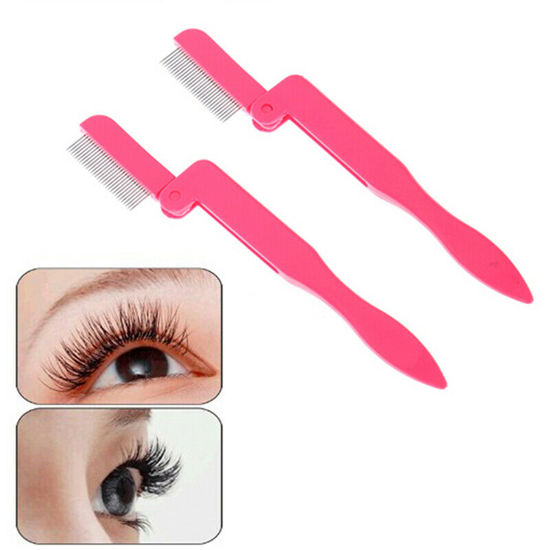 Foldable Eyelash Curler Beauty Lash Separator Eyelash Brush Comb Cosmetic To Hn
