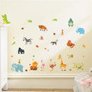 Animals Wall Stickers for Kids Nursery Rooms Monkey Elephant Horse Wall ES