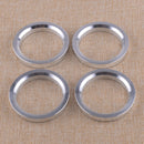 4Pcs/Set Chrome Wheels Hub Centric Rings Aluminium Alloy OD=67.1mm to ID=54.1mm