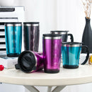 Double Walled Insulation Hot or Cold Mug Sports Water Bottle 400ml Black