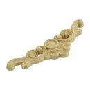 1X Rubber Wood Carved Applique Retro Furniture Craft Decor 13*4cm T4N7