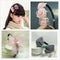 10pcs 10mm/0.4" Black Plastic Plain Flexible Alice Hair Bands Headbands