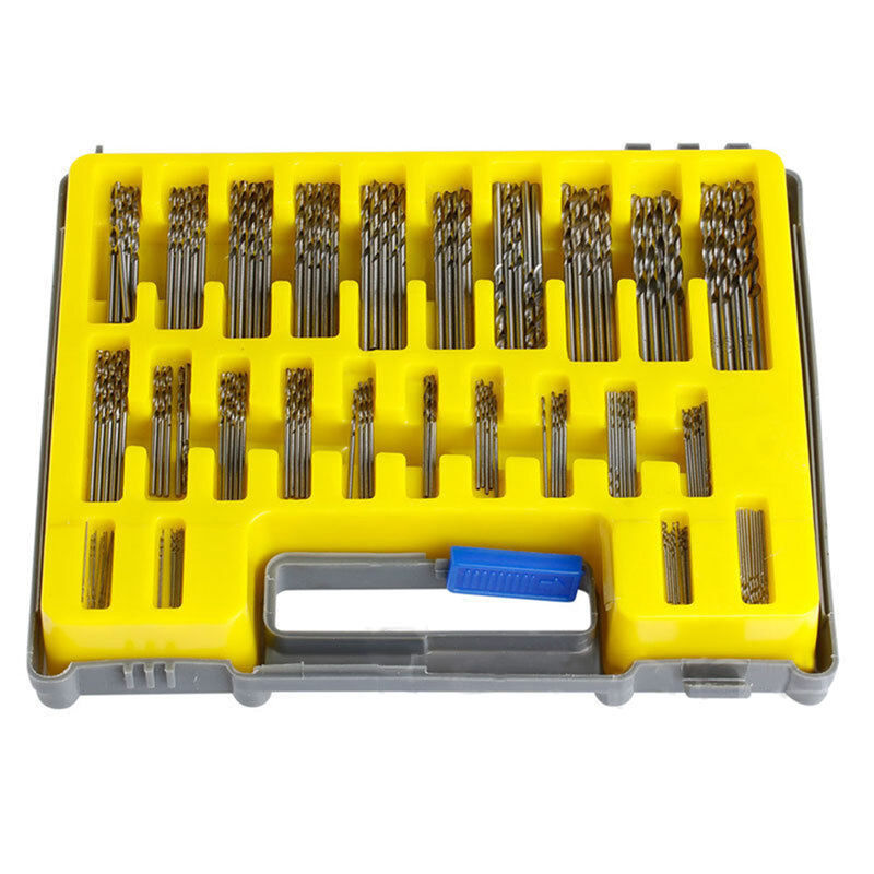 150x 0.4mm-3.2mm Twist Drill Bit Kit Set HSS Micro Number Fractional Precis3C