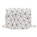 Geometric Print Shoulder Handbags Women PU Leather Chain Crossbody Bags