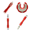 2018 New Faucet and Sink Installer Extra-long design lets turn tool Red