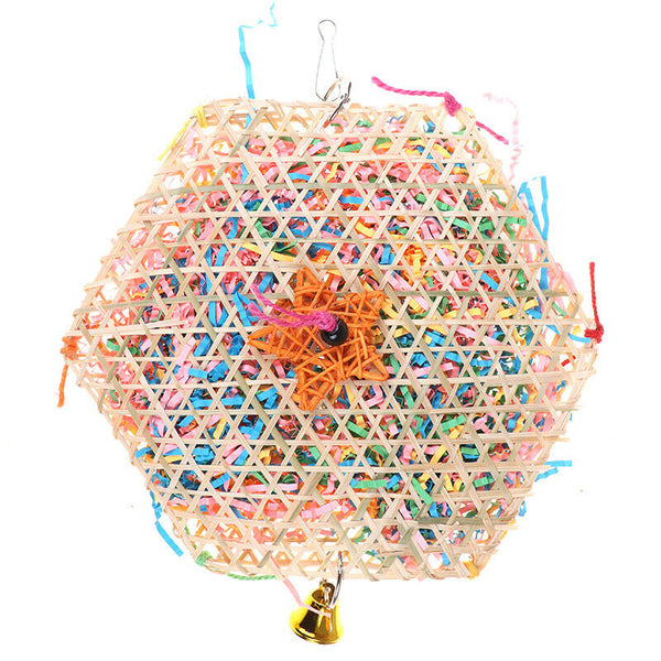 Parrot Bird Toys Pet Parrot Bird Bites Climb Chew Toys Colorful Hanging BruS Gw