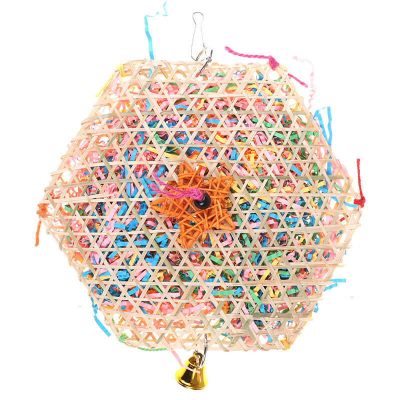 Parrot Bird Toys Pet Parrot Bird Bites Climb Chew Toys Colorful Hanging BruS Gw