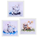 Set 3 Creative Art Oil Painting Canvas Picture Dog Cat Home Decor 40x40cm