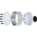 4PCS RC Crawler 1:10 White Metal Wheel Rim 1.9 Inch BEADLOCK for 1/10 Axial