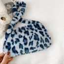 Animal Pattern Underarm Bag Women Mini Plush Shoulder Handbags Purse (12)