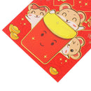 6X/Set Tradition Hongbao New Year Red Lucky Money Bag Chinese Red Rat Envelop3C