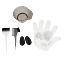 Hair Color Dye Bowl Comb Brushes Cape Earmuff Tool Kit Set For Tint Coloring