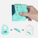 Cartoon Silicone Kids Bib Waterproof Baby Feeding Adjustable Apron (Green) A