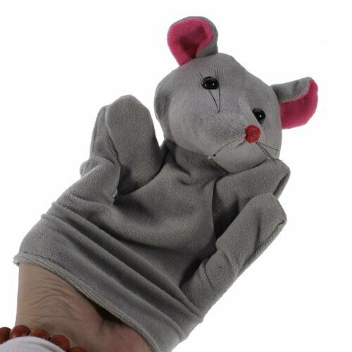 Grey Mouse Hand Puppet Finger Puppets Z8F8