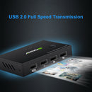 2 in 4 out Computer KVM Switch Splitter Box 2 PCs Sharing 4 USB Devices Switcher