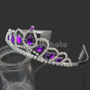 Wedding Bridal Purple Crystal Rhinestone Princess Pageant Tiara Crown Headband
