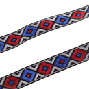 3 Yards x 13mm Ethnic Embroidered Jacquard Ribbon Boho Embellished Trimmings