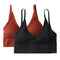 2PCS Fashion V Neck Padded Bralette Beach Comfort Bra Crop Top