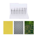 10 pcs Corn Milling Cutter 0.8-3.175mm Circuit Board PCB Drill Bit
