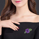 Purple British Kate Princess Poppy Flower Pin Brooch Remembrance Day Gift
