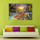 Tiger Family Full Drill 5D Diamond Embroidery Painting Cross Stitch Kit Cra W1J4