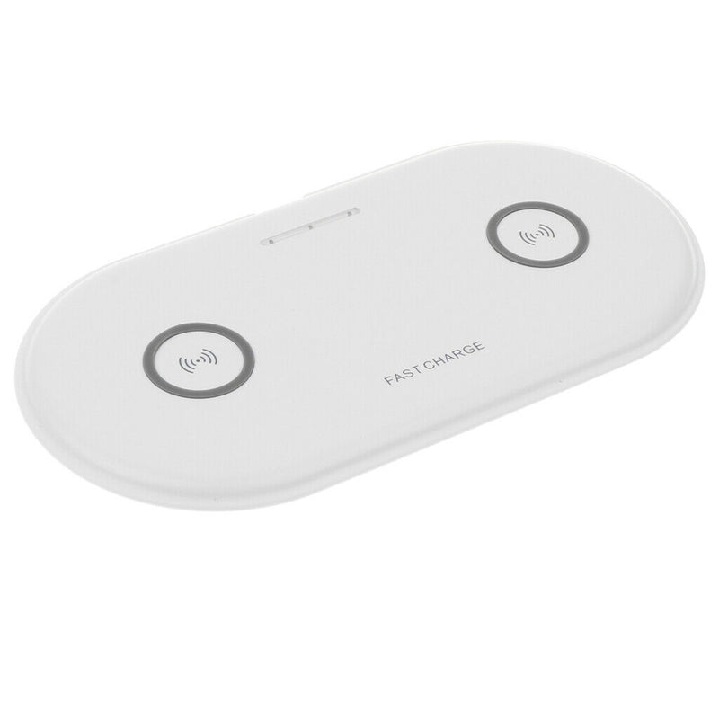 2 Pieces Universal Dual Wireless Charger 5W Ultra-Thin Qi Charging Pad Fast