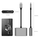 2 in 1 USB Type-C Converter HUB 4K HDMI 1080P VGA Video Display Adapter