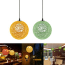 2pcs Exquisite and Durable Round Concise Hand-woven Rattan Ball Lampshade Lamp