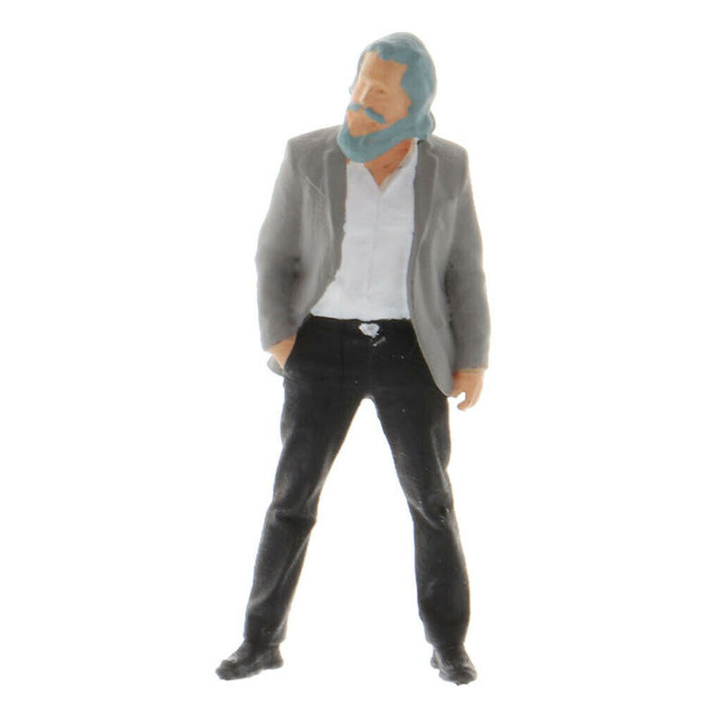 2Pcs 1/64 Mini Street Scenes People Street Park Garden Layout Diorama Decor