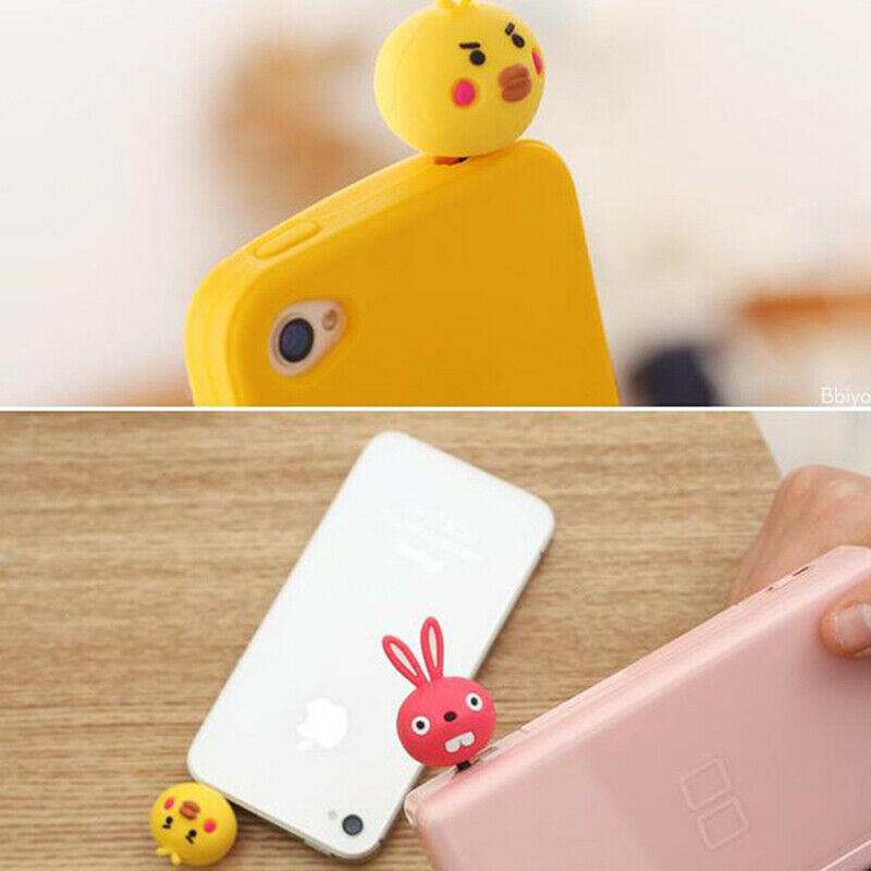 3.5mm port dust plug cute stereo animal phone headset decorati&+