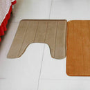 U-shaped Cotton Toilet Bathroom Carpet Mat, 40 x 60cm Toilet Rug, Floor Car