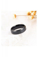 Stainless Steel Ring Band Titanium Men Wedding Black 10 A3O5