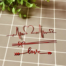 Love Heart ECG Heartbeat Pressing Scrapbooking Cutting Dies Embossing Card BX
