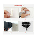 Set Of 4 Nordic Style Animal Head Wall Hook Hanger Rack Holder Wall Decor