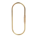 Handmade EDC Oval Shape Brass Keychain Classic Key Ring Key Chain Camping Tools