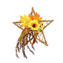 2X(Sunflower Rustic Farmhouse Decorative Artificial Sunflower Wreath for th