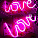 Romantic LOVE Letters LED Night Light USB Charging Festival Party Home Neon Lamp