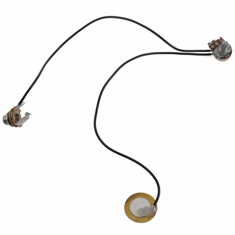 27MM Guitar Pickup Piezo Transducer Prewired Amplifier With 6.35MM Output J