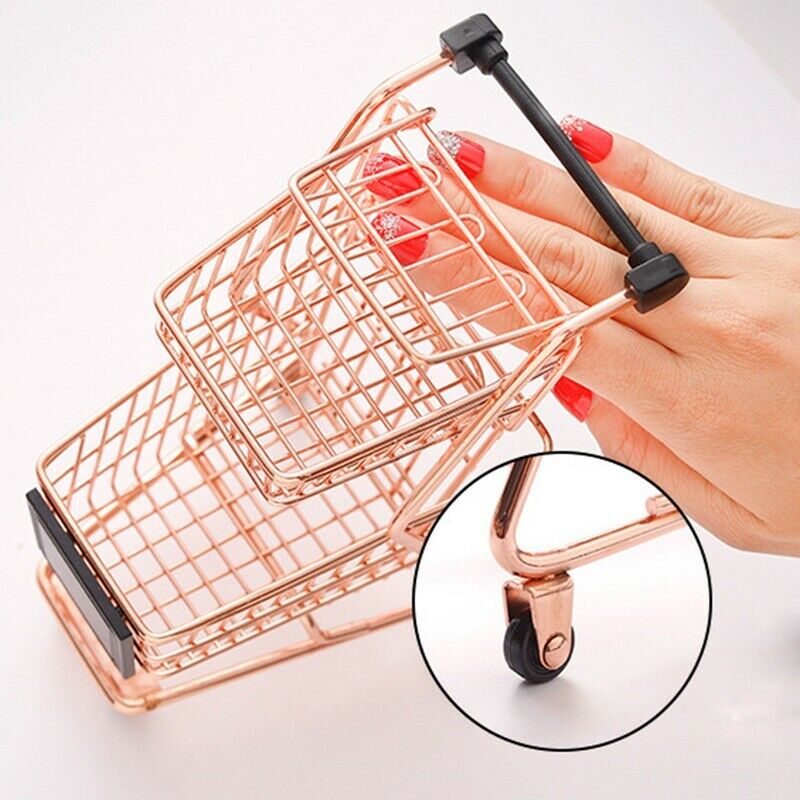 Double-Deck Shopping Cart Makeup Sponge Holder Drying Rack Beauty Powder Pu S9A7