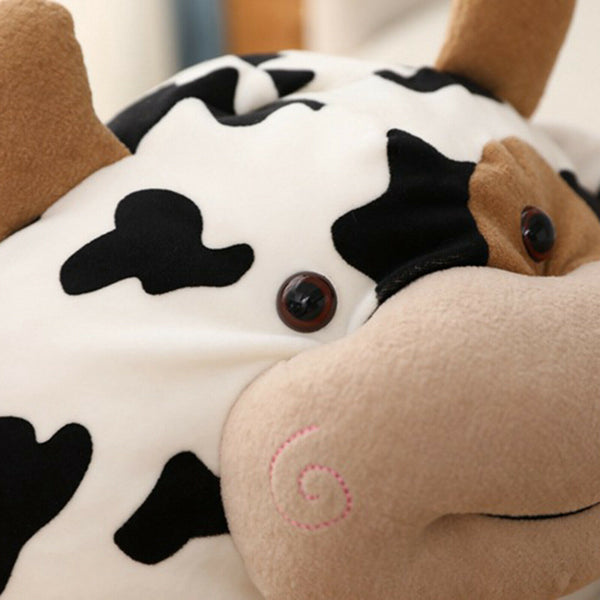 Women Girls Winter Hat Novelty Plush Cow Hat Cap Headgear Party Photo Props