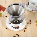 Double Layer Stainless Steel Pour Over Coffee Dripper Coffee Filter Basket Tool