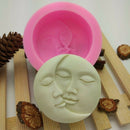 Sun & Moon Faces Silicone Soap Molds Craft Mold DIY Handmade Soap Mould Tool DIY
